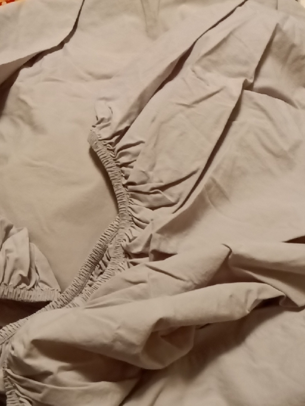 Parachute Twin XL Fitted Sheet Gray Cotton Percale